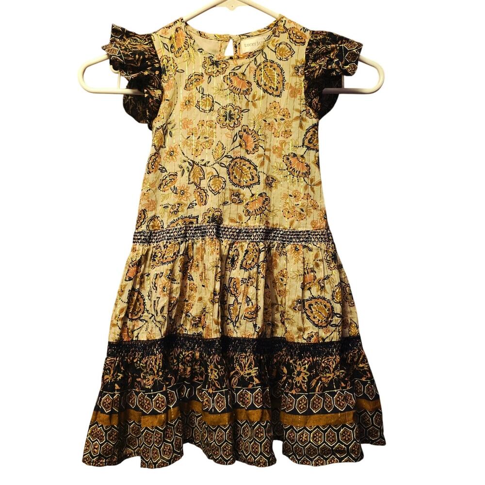 Lucky Jade sparkle floral dress girls size 3t